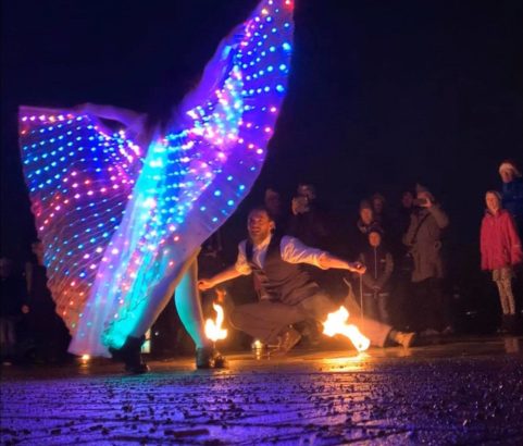 LED-dance and fire, Jönköping